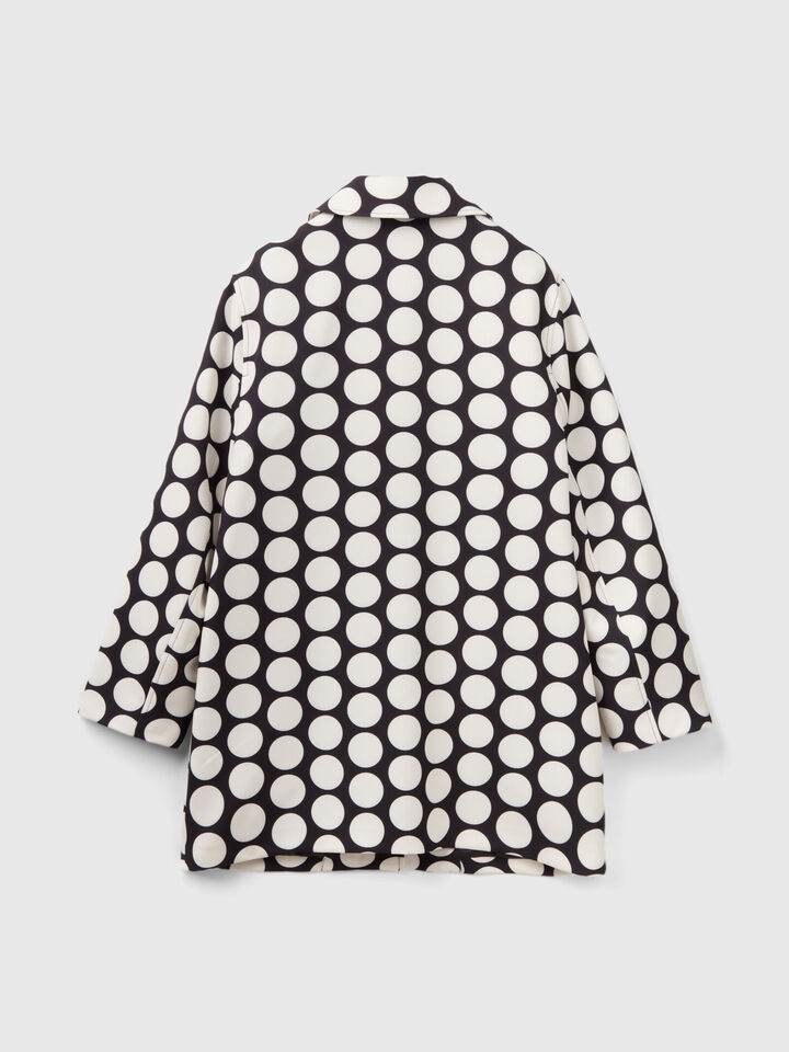 Abrigo con estampado de lunares Mujer image number 6